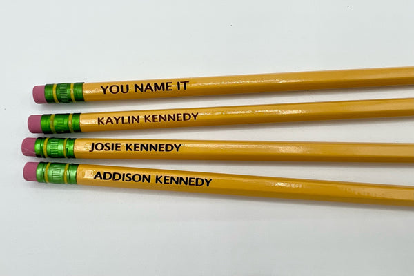 Personalized Ticonderoga yellow pencils 20 pack