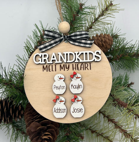 Grandkids Melt My Heart Ornament