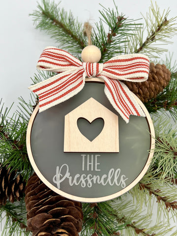 Frosted Acrylic Family Ornament