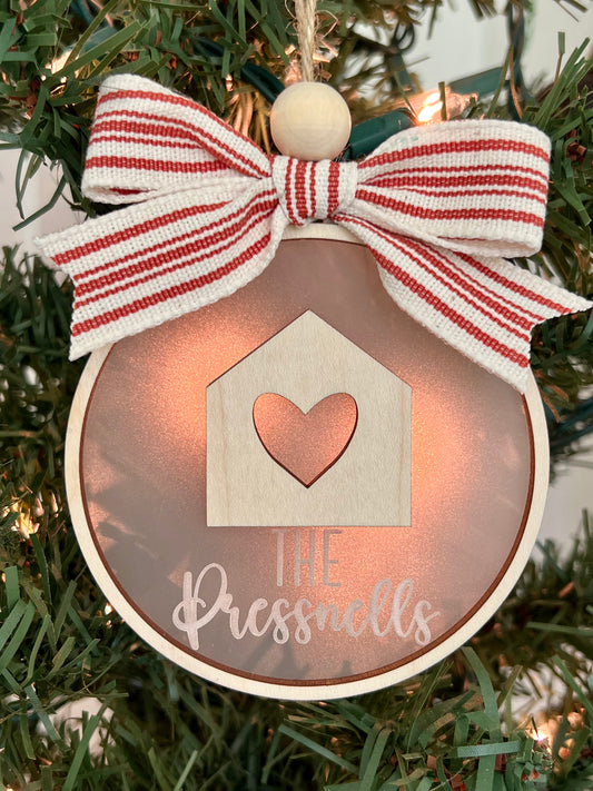 Frosted Acrylic Family Ornament