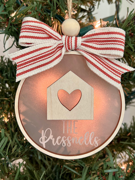 Frosted Acrylic Family Ornament