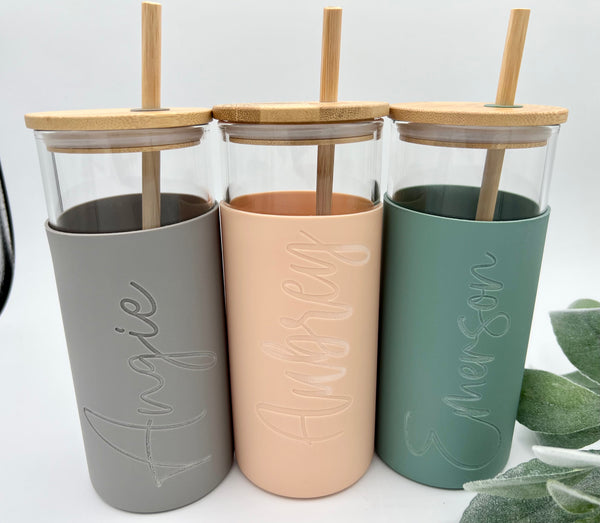 20 oz Glass Tumbler with Silicone Sleeve