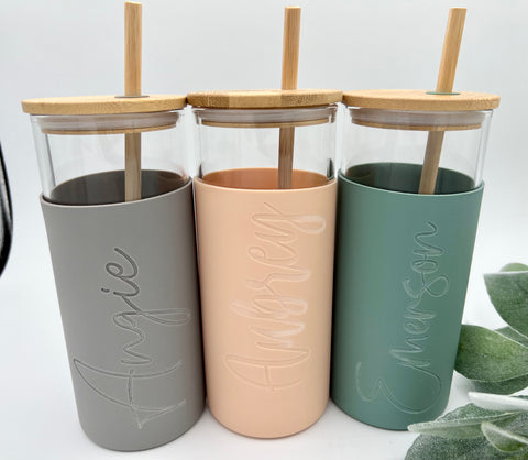 20 oz Glass Tumbler with Silicone Sleeve