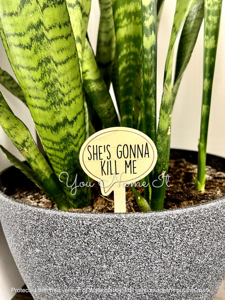 Funny Wooden Plant Stakes