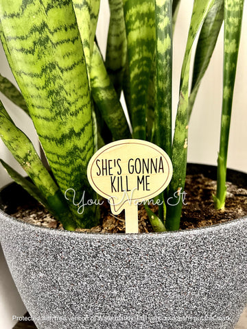 Funny Wooden Plant Stakes