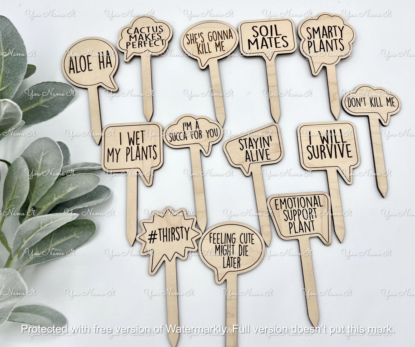 Funny Wooden Plant Stakes