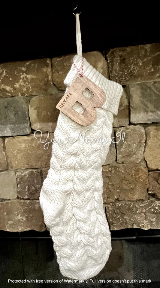 Letter Stocking Tag/Ornament