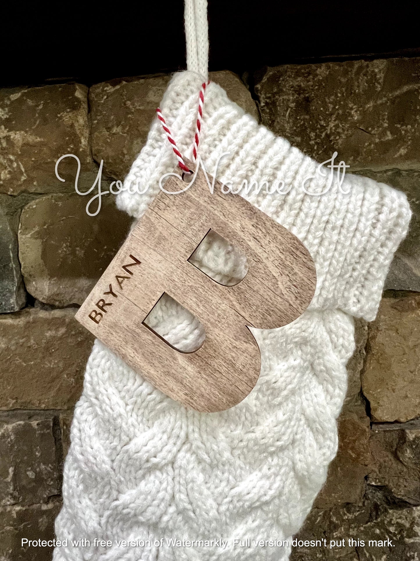 Letter Stocking Tag/Ornament