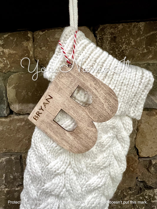 Letter Stocking Tag/Ornament
