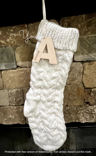 Letter Stocking Tag/Ornament