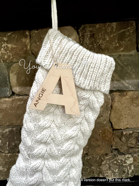 Letter Stocking Tag/Ornament