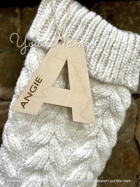 Letter Stocking Tag/Ornament