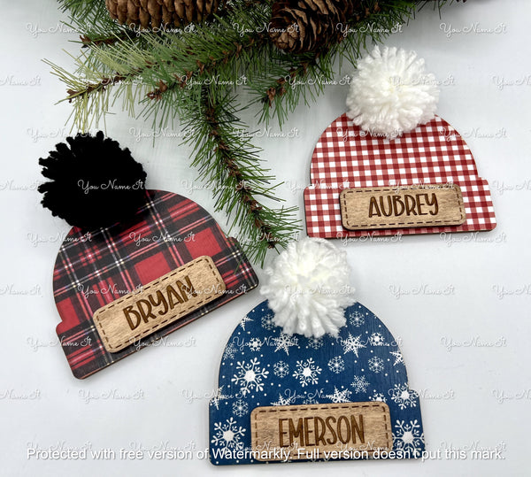 Personalized Beanie Ornaments