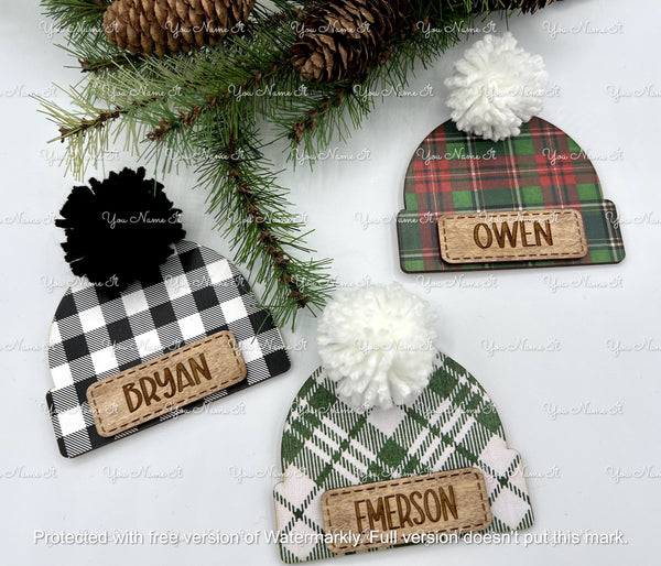 Personalized Beanie Ornaments