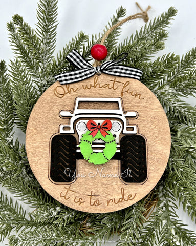 Jeep Oh What Fun Ornament