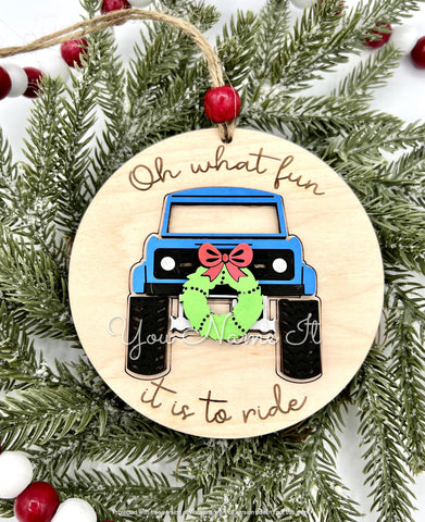 Bronco Oh What Fun Ornament