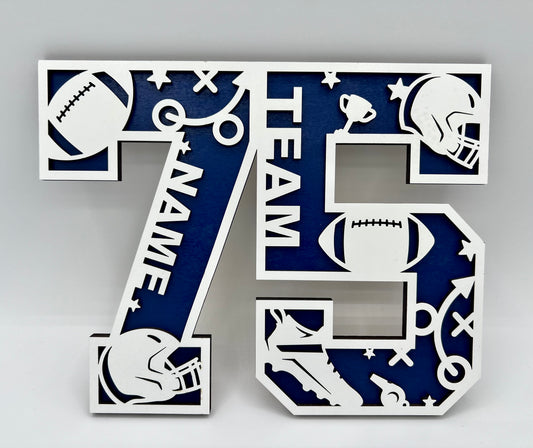 2 Digit Sports Number Plaque