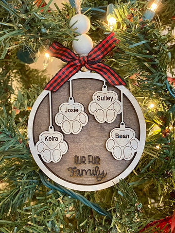 Fur Family Christmas Ornament