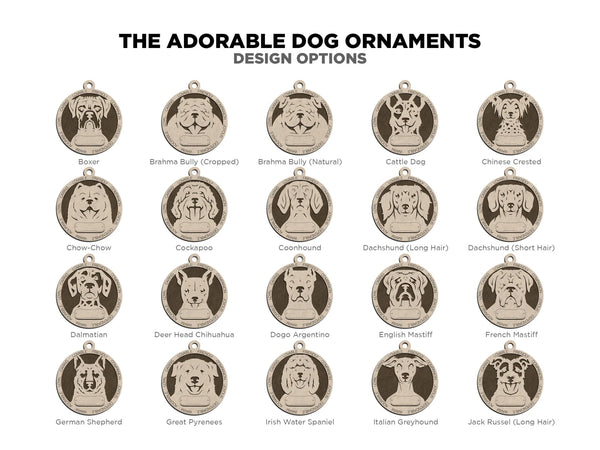 Personalized Wooden Dog Ornament