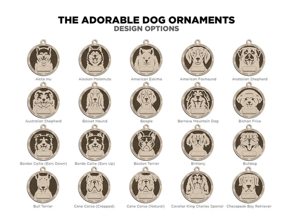 Personalized Wooden Dog Ornament