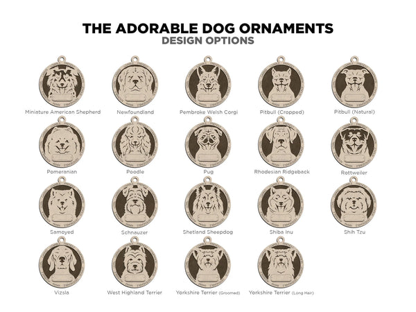 Personalized Wooden Dog Ornament
