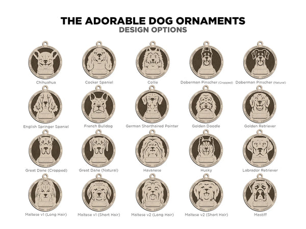 Personalized Wooden Dog Ornament