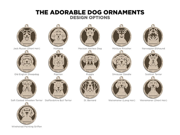 Personalized Wooden Dog Ornament